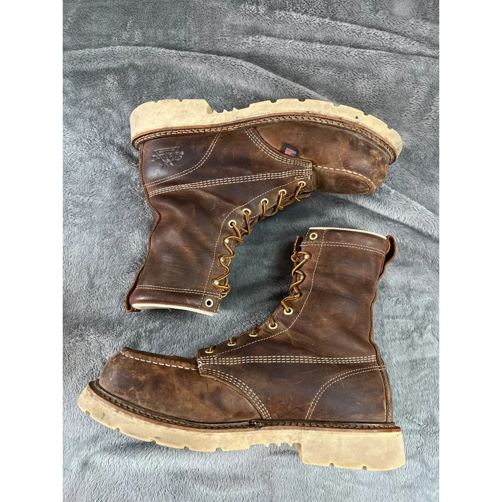 Thorogood Soft Moc Toe Leather Work Boots 8